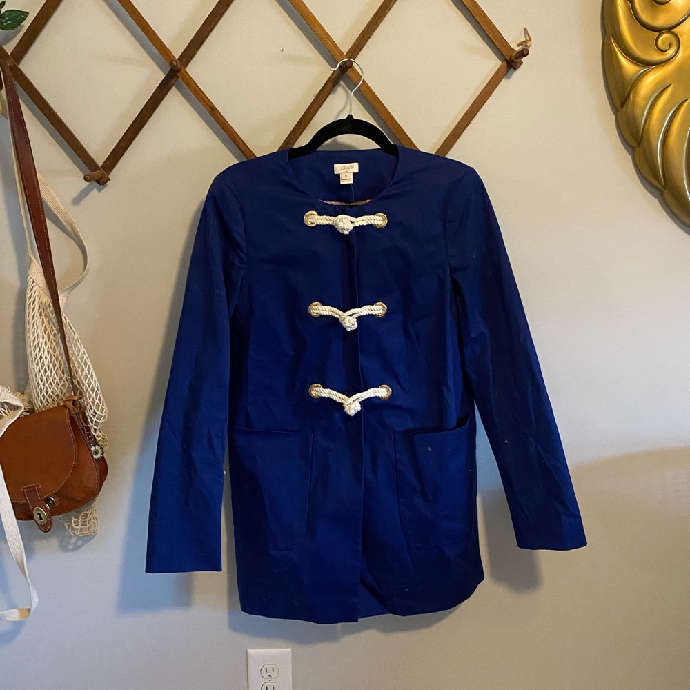 J.crew Factory Navy Blue Women's Jacket with Toggle Closures